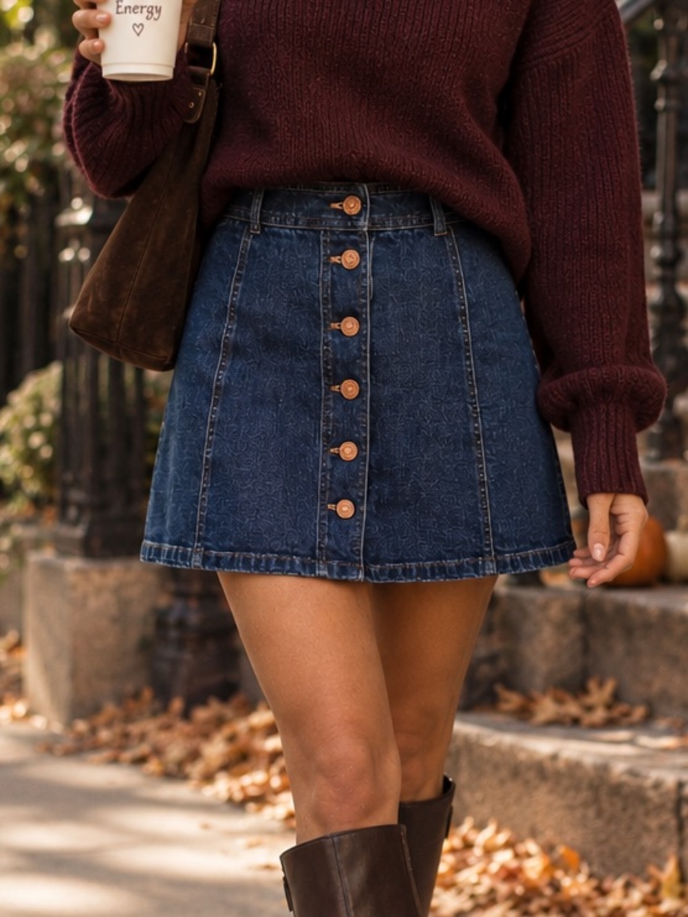 Madewell Button Front Denim Mini Skirt Dark Wash Size 6 A-Line